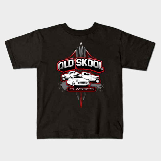 OLD SKOOL Kids T-Shirt by razrgrfx